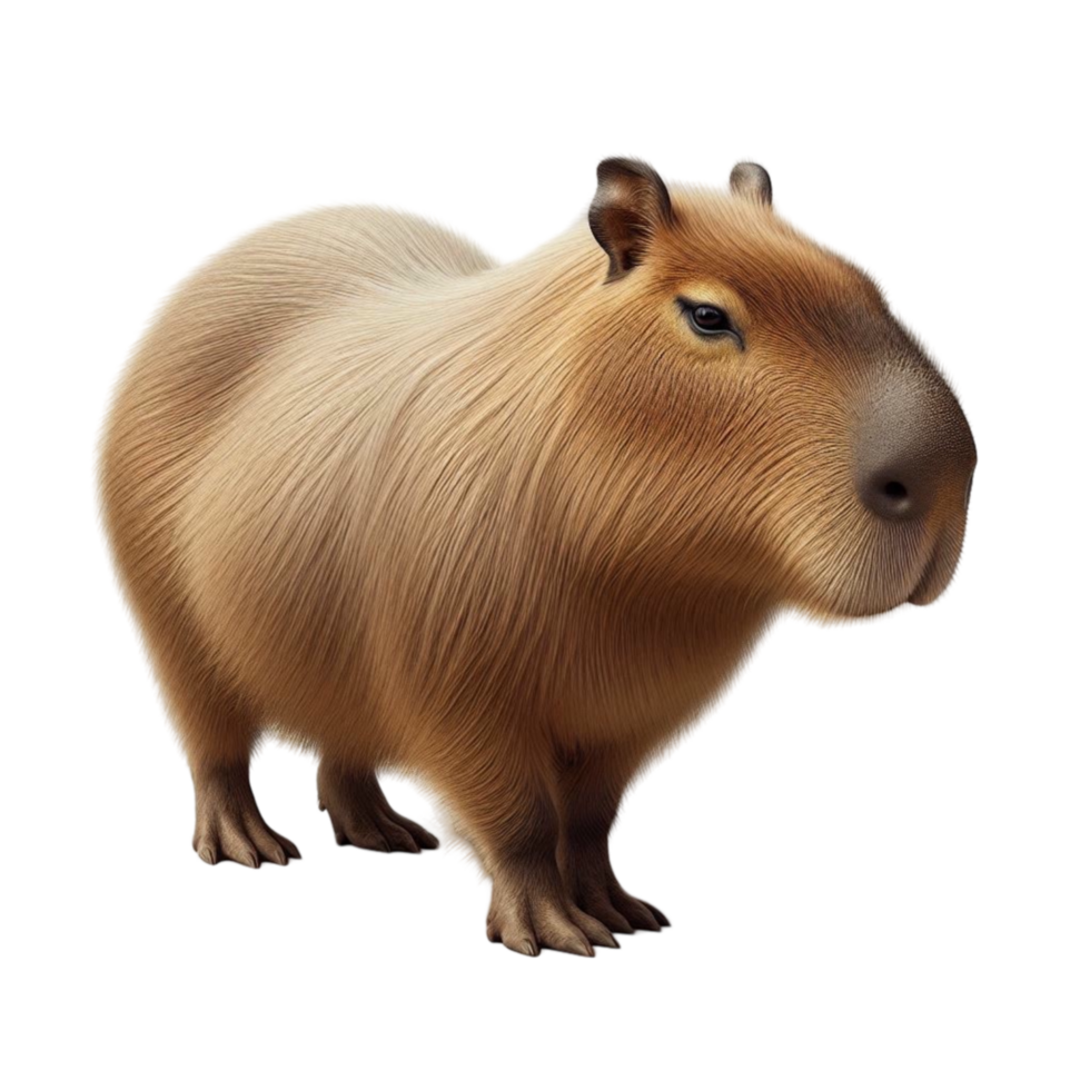 Capybara Standing in Natural Habitat png