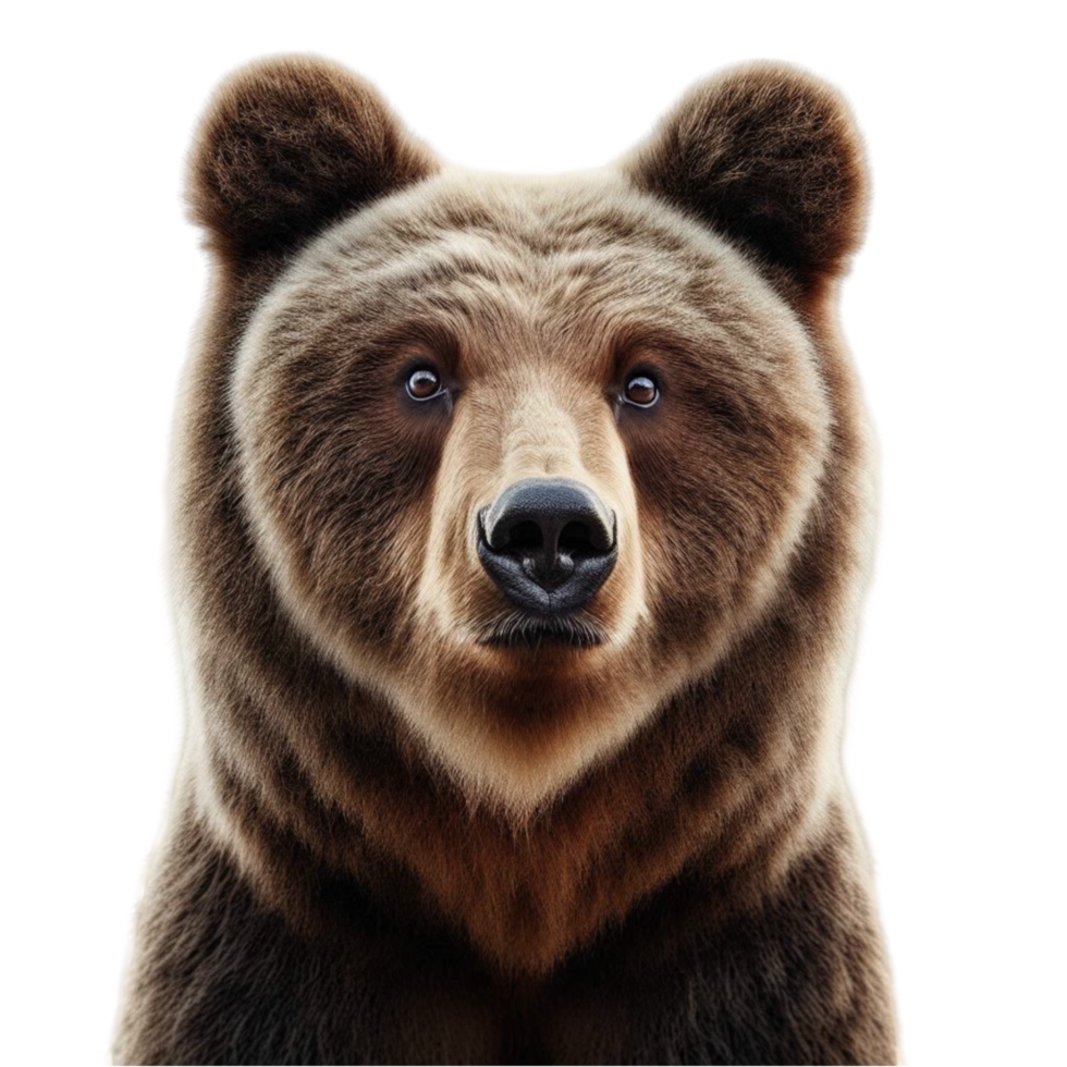Realistic Brown Bear Close-Up png