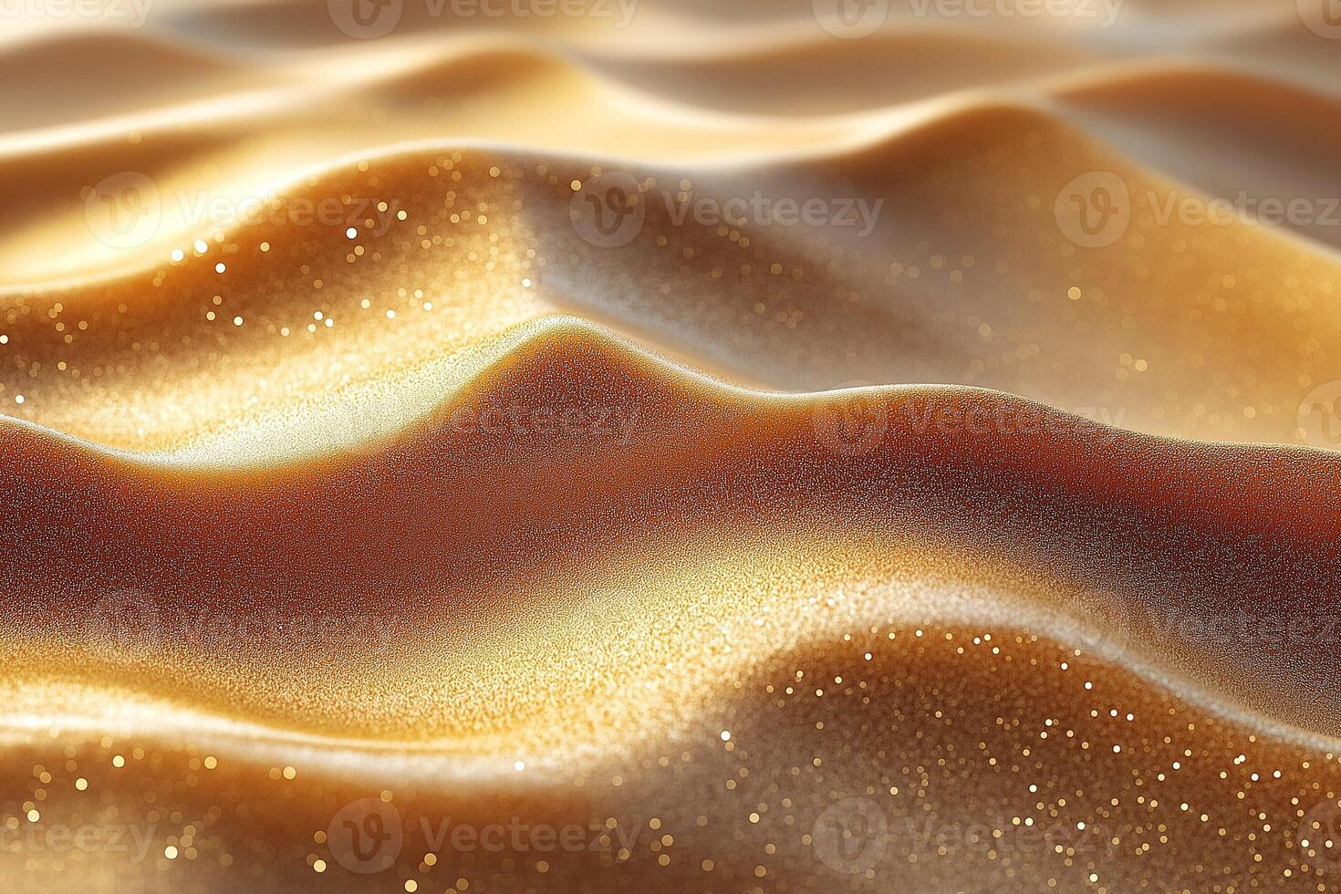 Golden waves of shimmering sand create a tranquil and enchanting atmosphere. photo