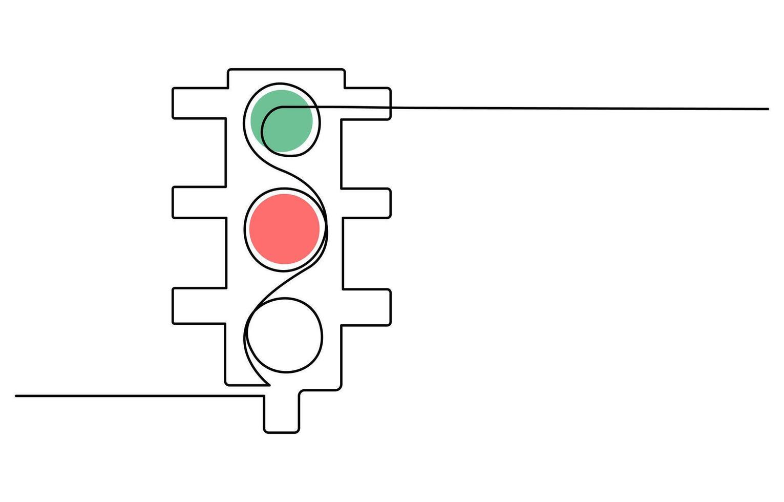 traffic light art vector