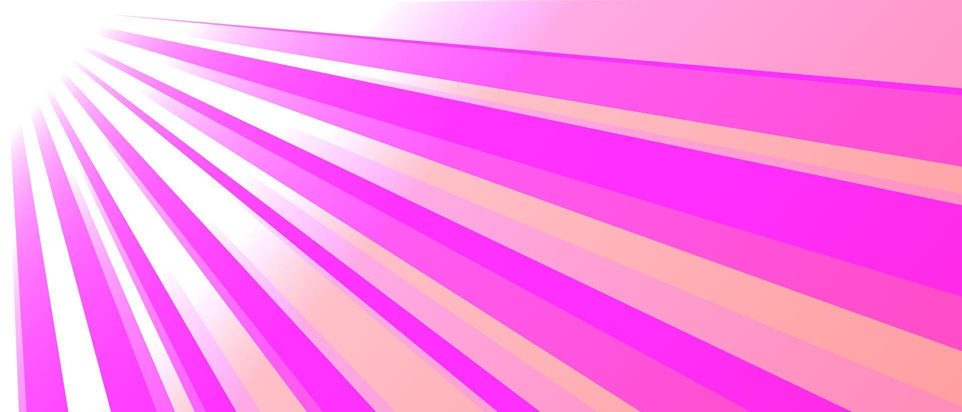 abstract background illustration Perspective Sunburst with Pink, purple, stripes Rays vector