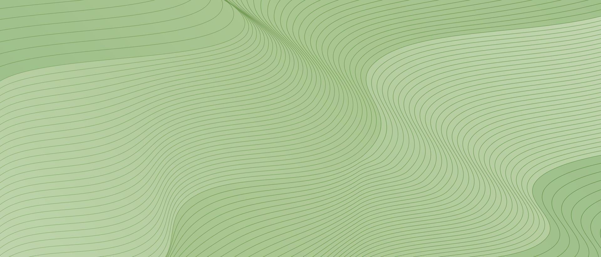 serene abstract wave illustration smooth flowing lines against a soft green background vector