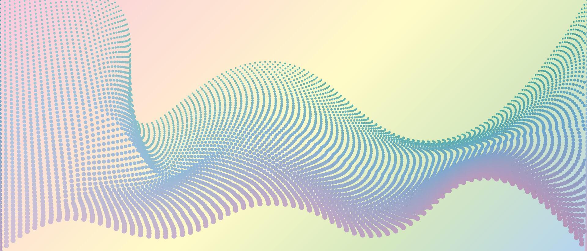 vibrant dotted abstract wave illustration with modern and dynamic design background vector
