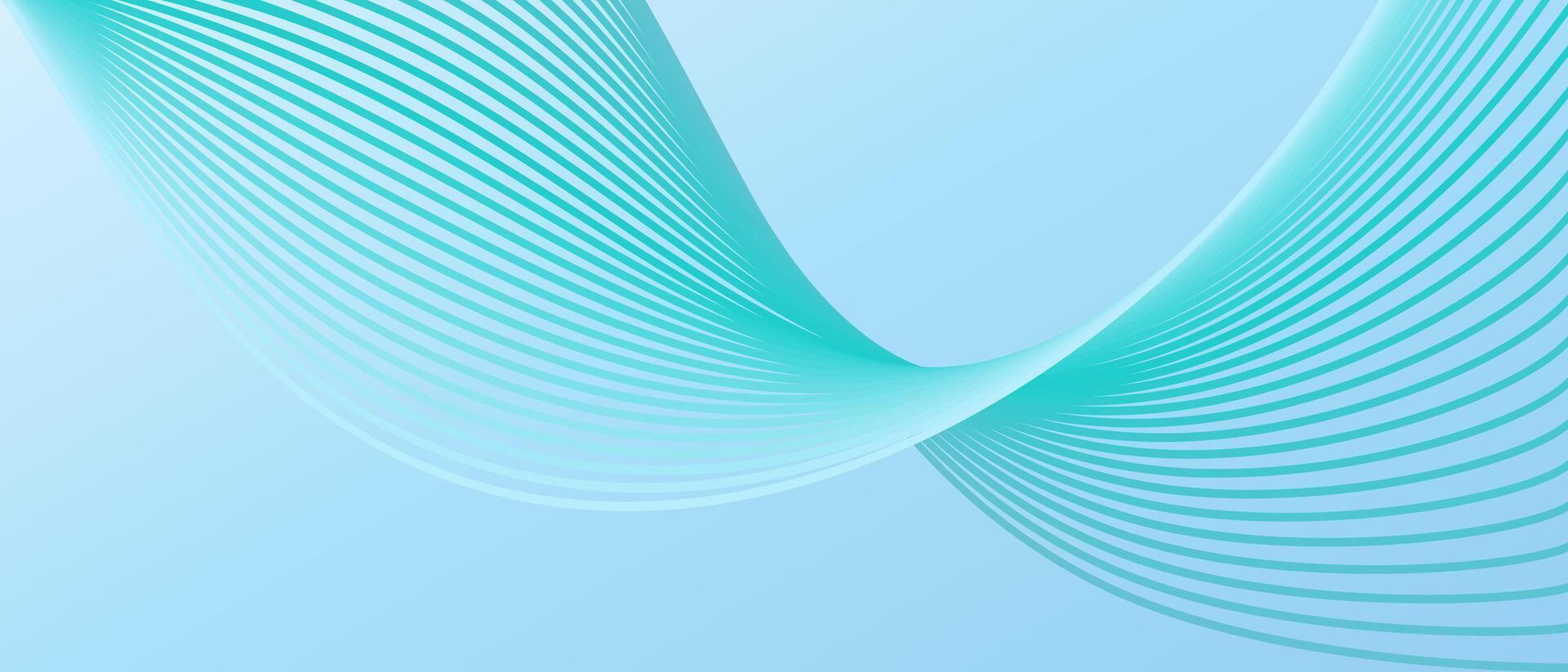 dynamic abstract wave illustration featuring smooth, flowing lines against a light blue background vector