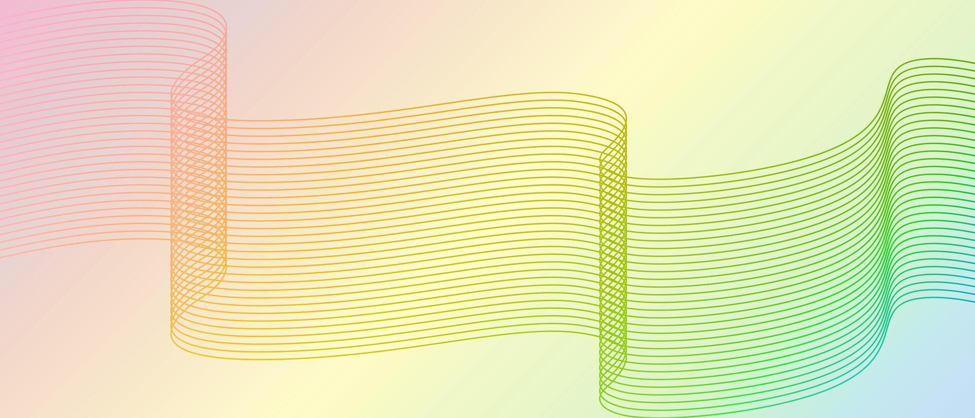 Abstract Flowing Ribbon Wave Illustration vector