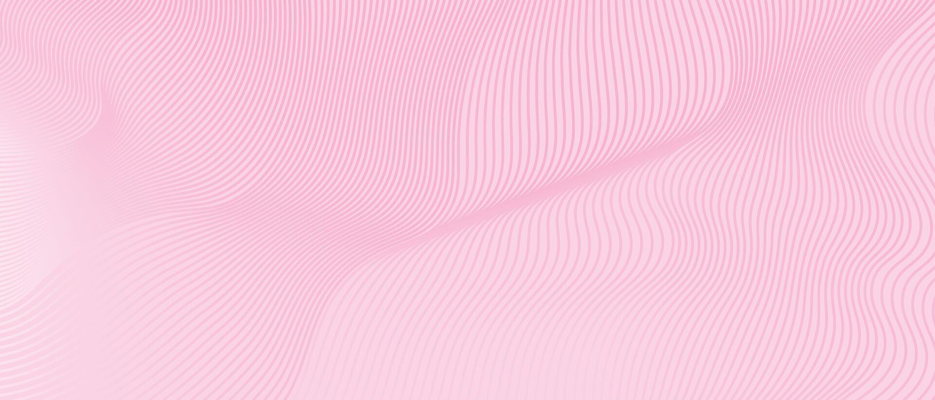 abstract wave illustration featuring smooth, flowing lines against a soft pink background vector