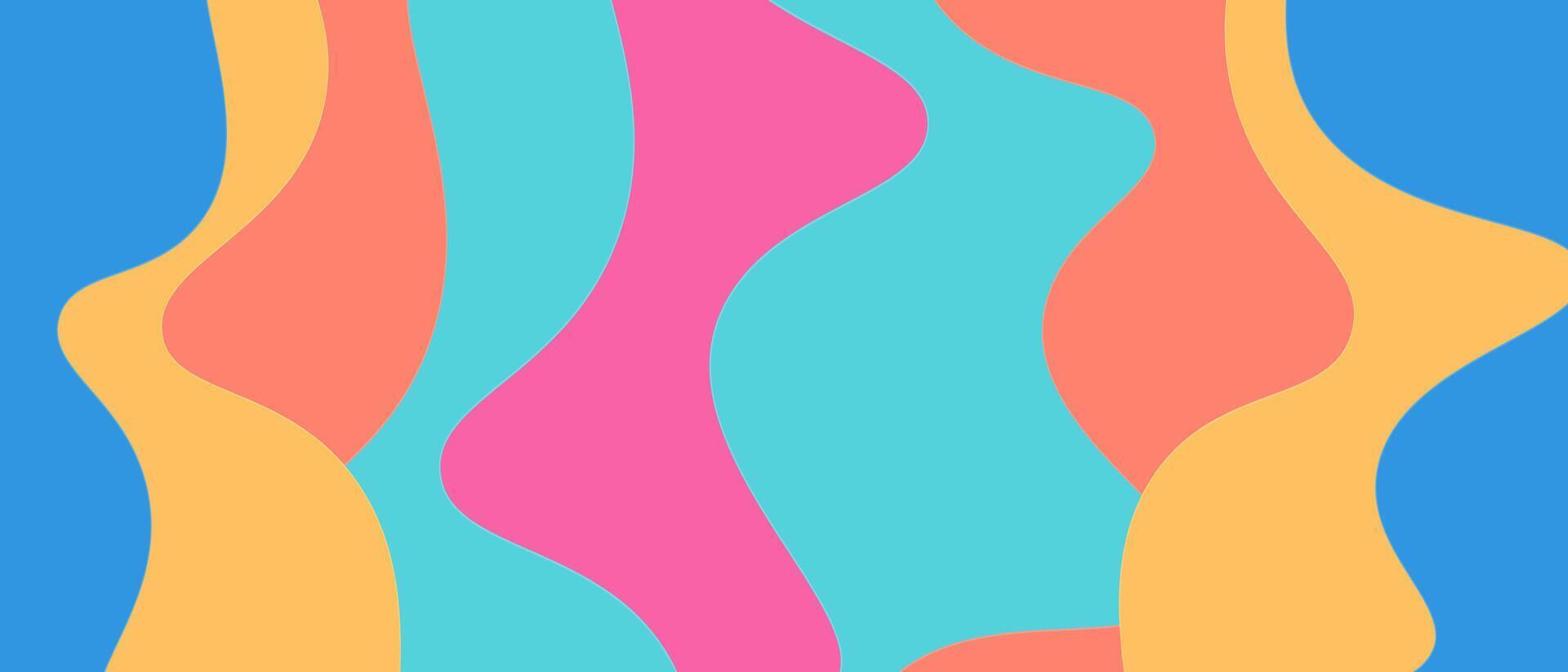 Abstract and flowing shapes in vibrant colors create a dynamic and eye-catching background vector