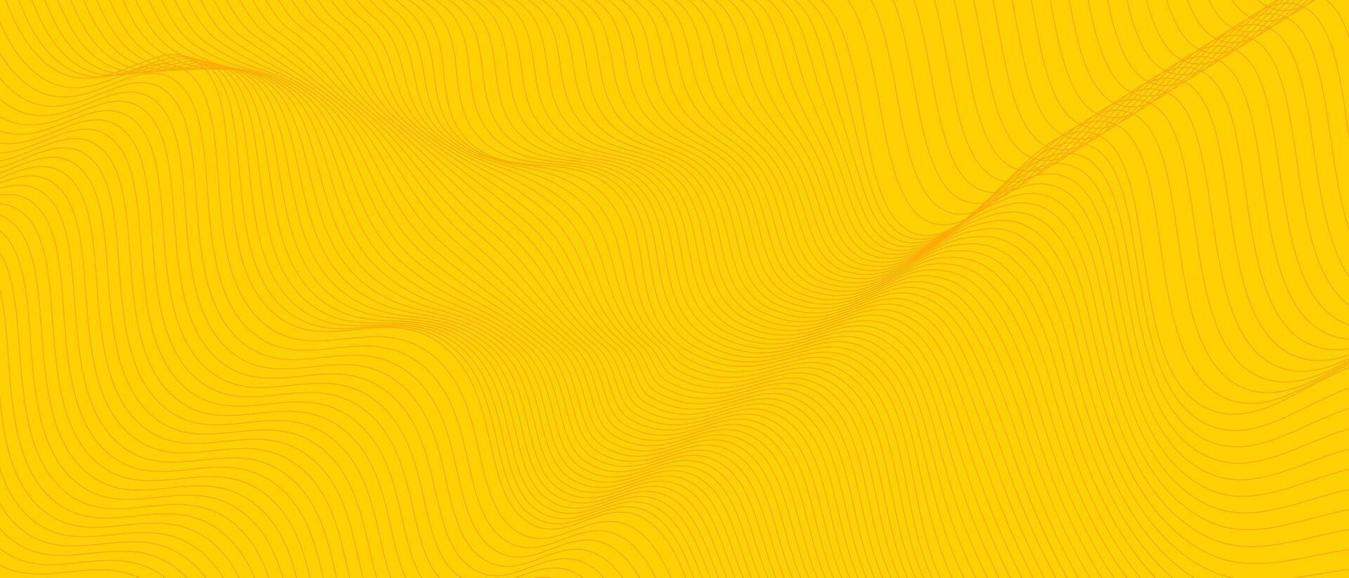 dynamic abstract wave illustration featuring flowing yellow lines background vector