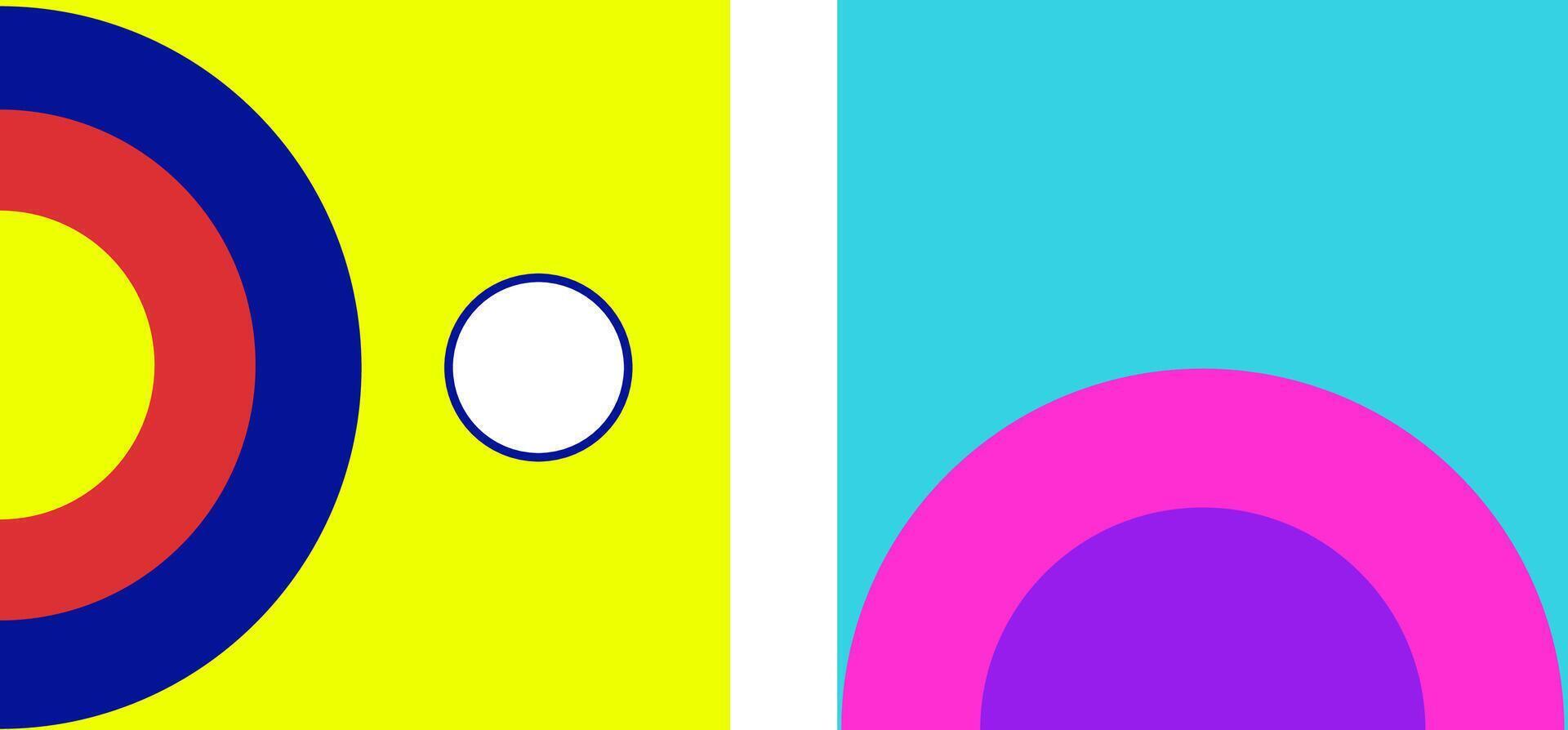 Abstract colorful collage poster design template. Cool geometric vector