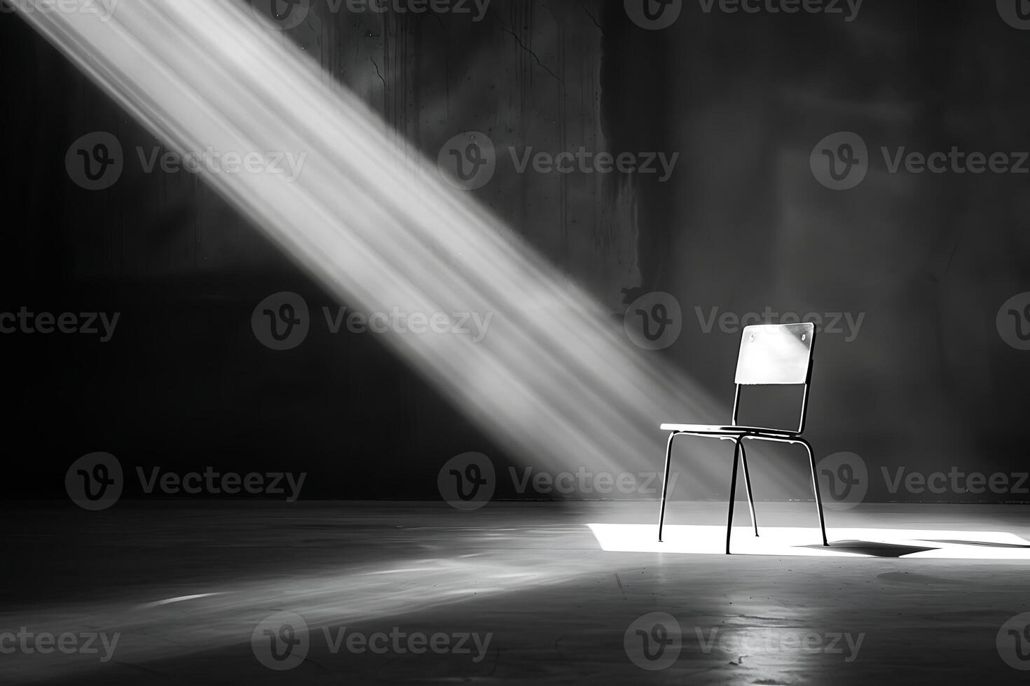 A chair in the light photo