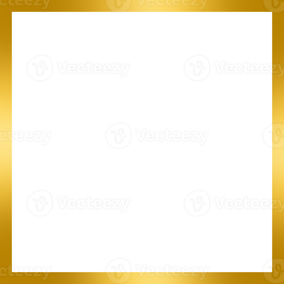 Glowing gold frame png