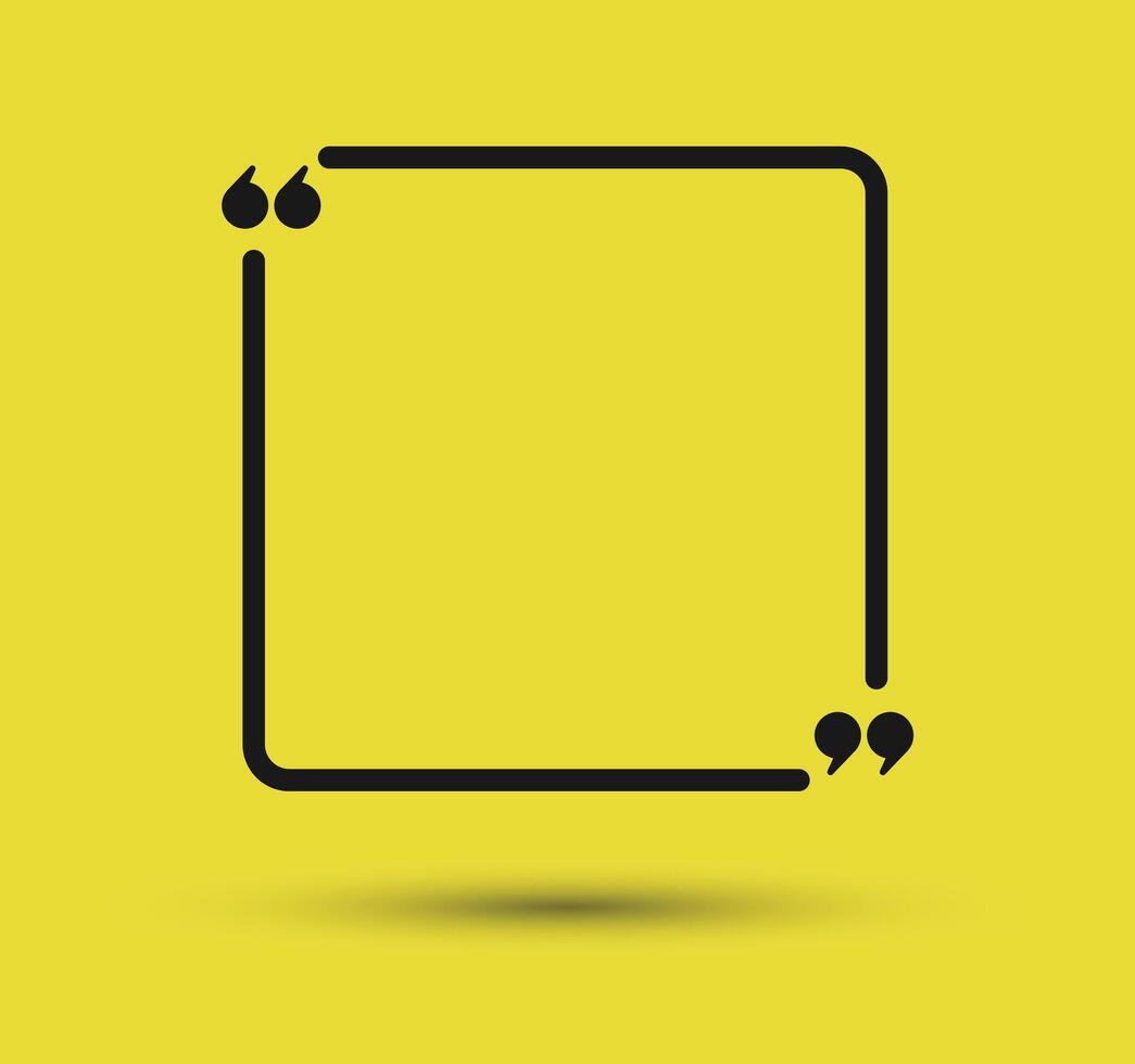 Quote template design. Empty speech bubbles, quote bubbles and text box. Illustration. vector
