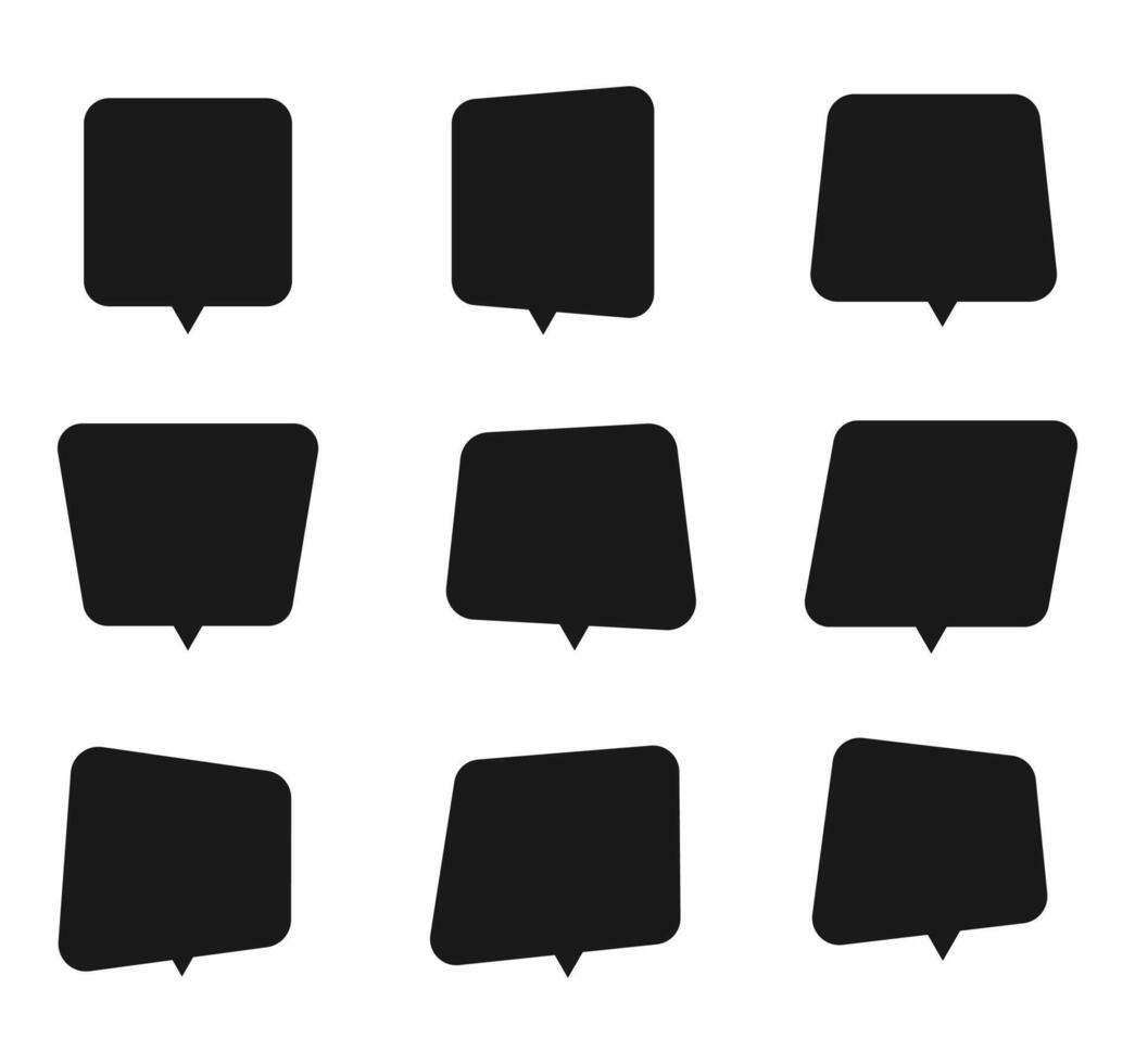 Flat blank quote box frame collection design vector