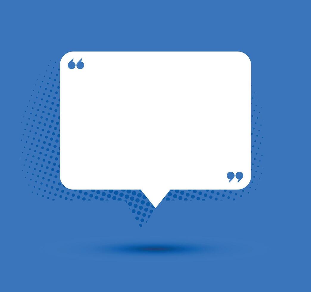 Speech chat bubble box template for inspirational text design vector