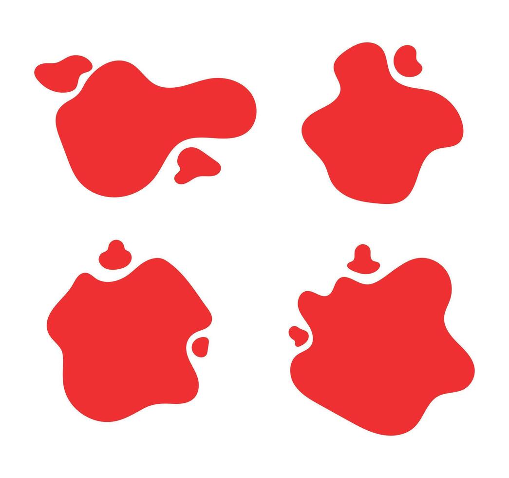 Organic amoeba blob abstract shape illustration isolated background. vector