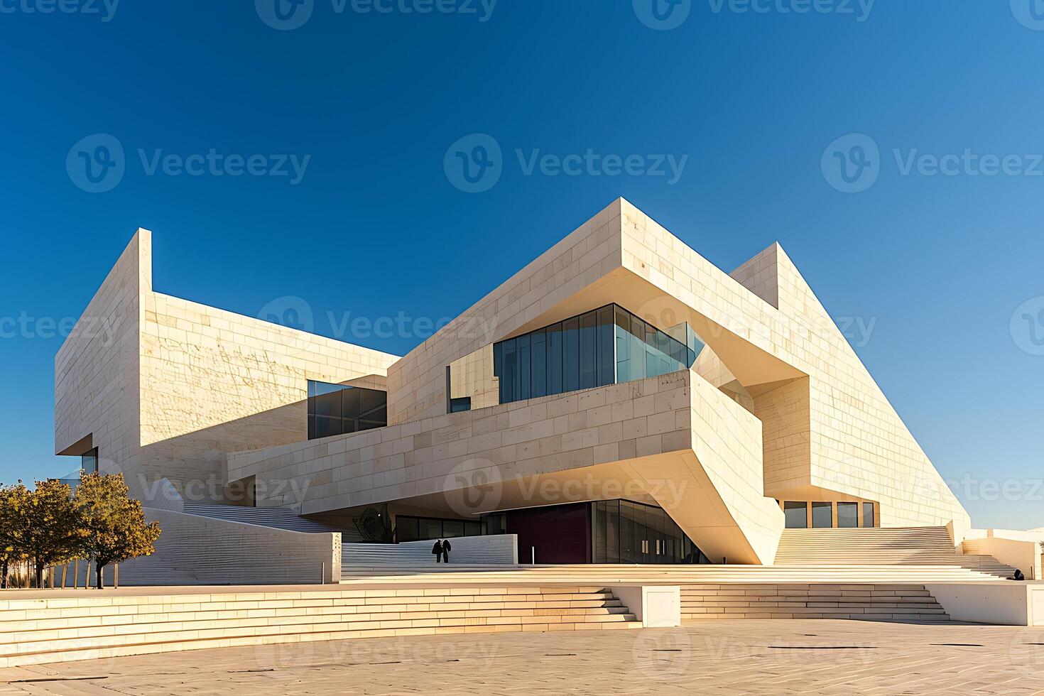 A building with a large triangular shape photo