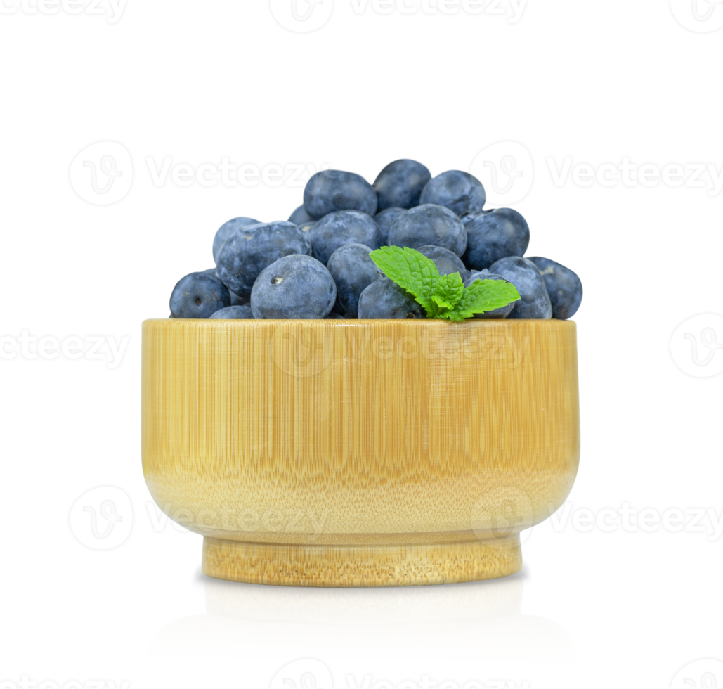 Bowl with blueberries Isolated on transparent background png