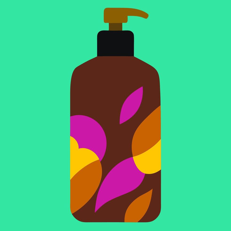Elegant Body Wash Bottle Design for Spa Experience vector