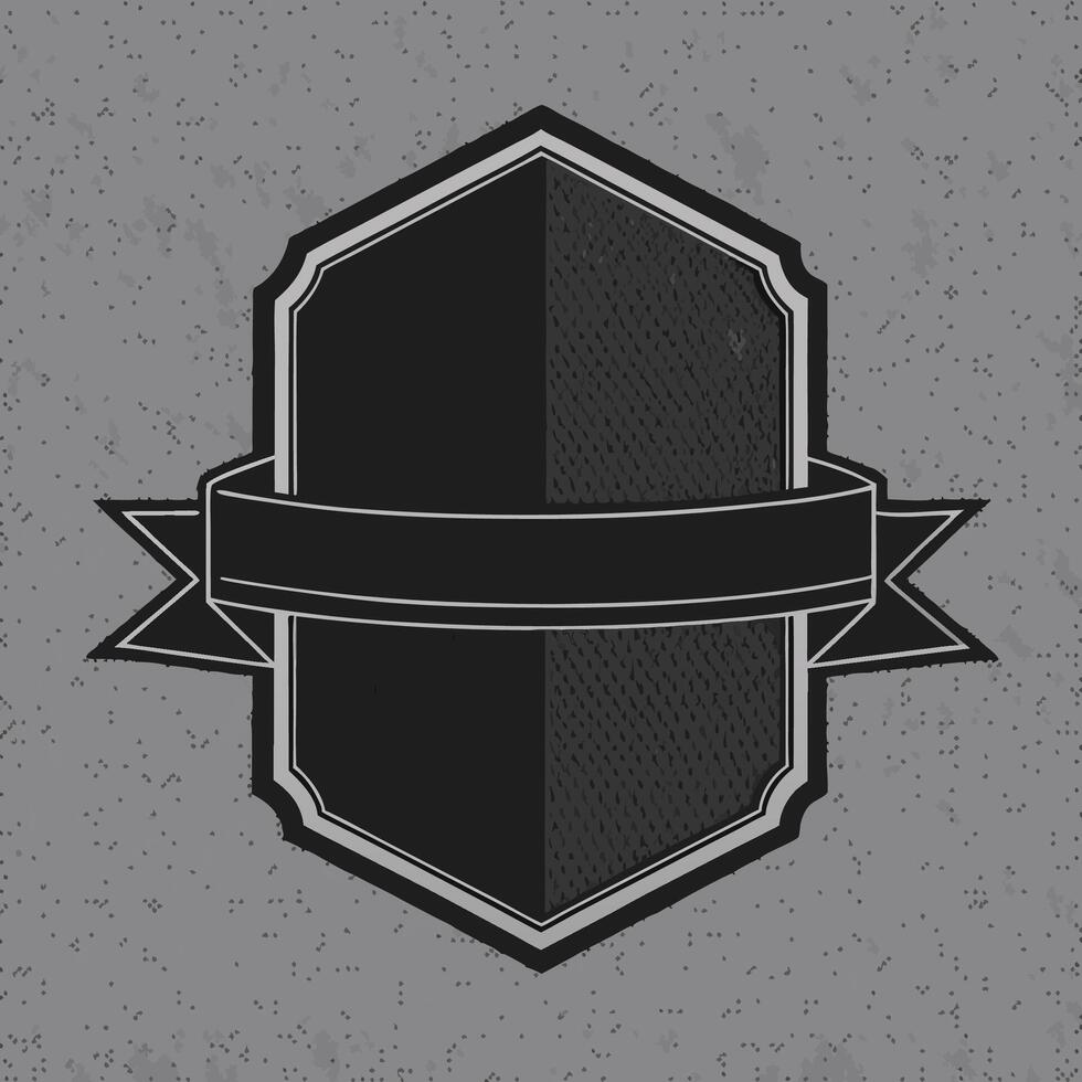 Elevate Your Style with Black Label Grey Textile Text Design vector