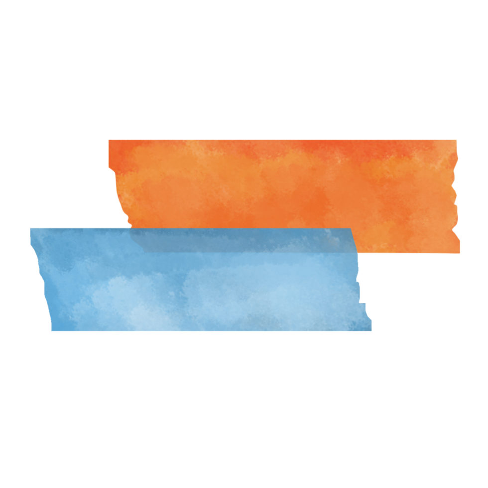 Torn duct tape watercolor texture for daily planner or journal png