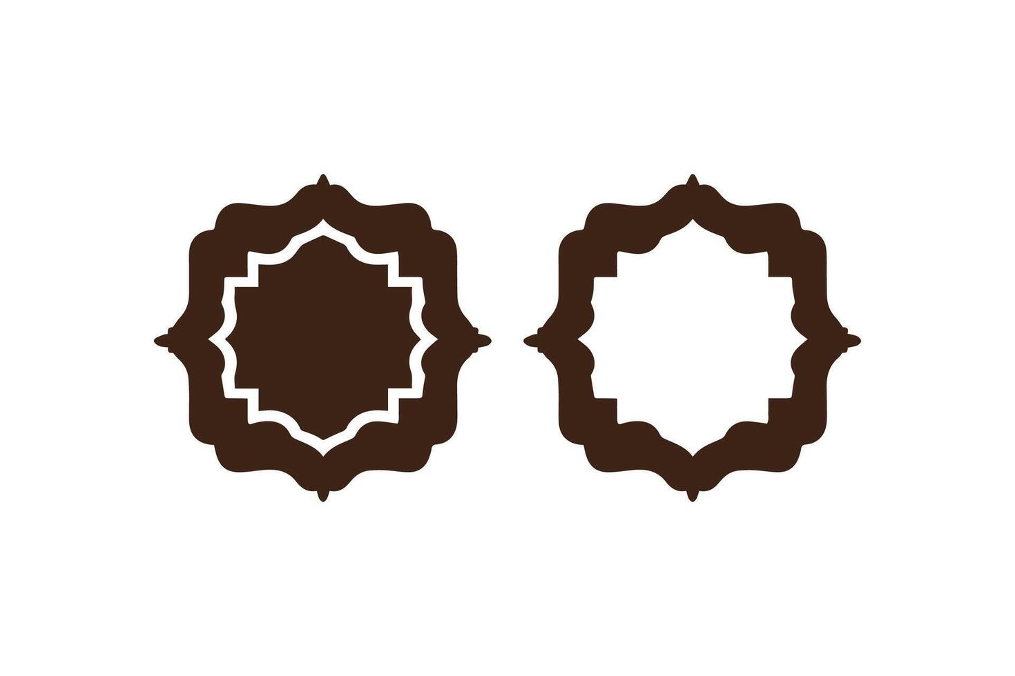 Two ornate frames with a white background vector