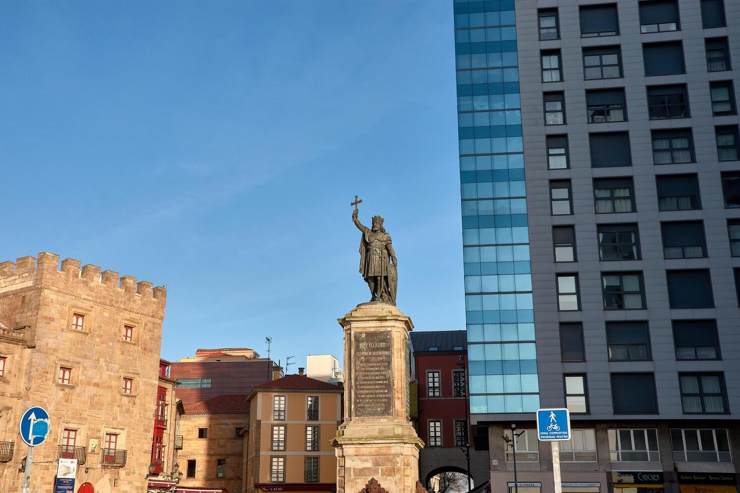 A statue of a man on a pedestal photo