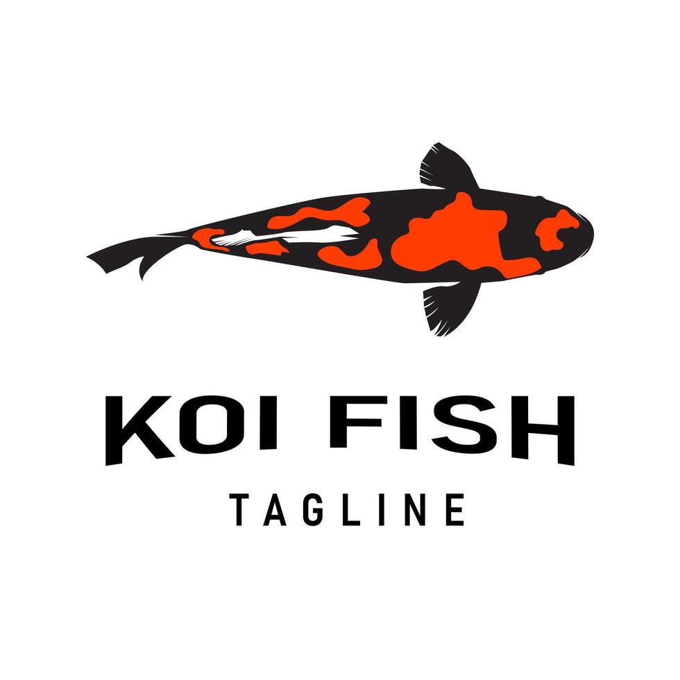 Illustration of k oi fish logo in design This design is suitable for ornamental fish vector