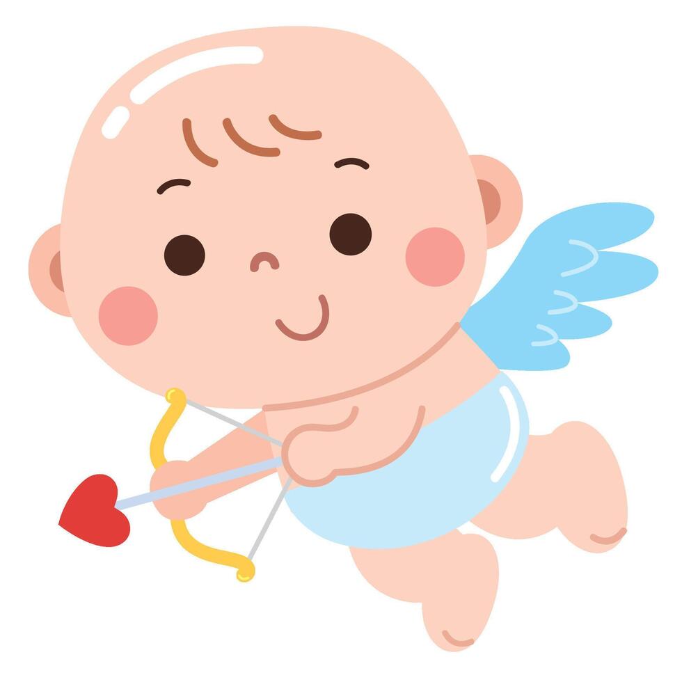 Cute Baby Cupid Cartoon vector
