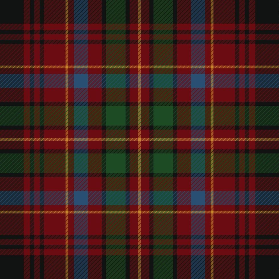 red scottish tartan plaid checkered stripes fabric print pattern background vector