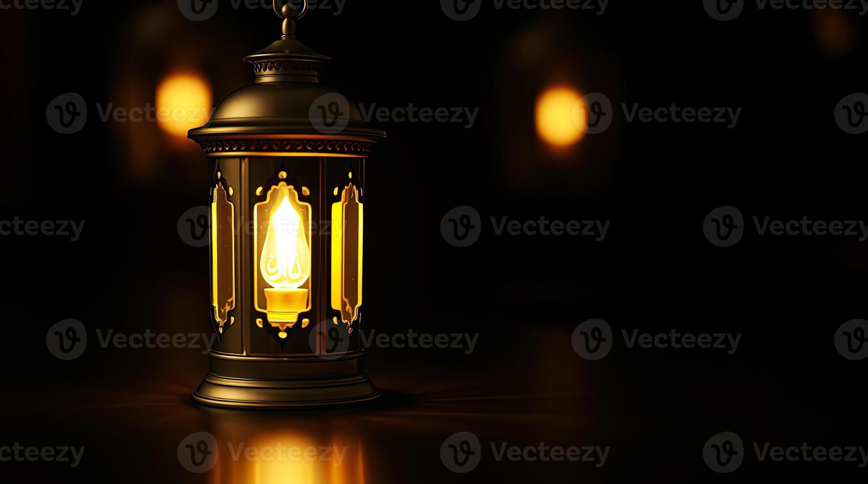 Gorgeous Ramadan Kareem Festival Background with Moonlight and Decorative Arabic Elements photo