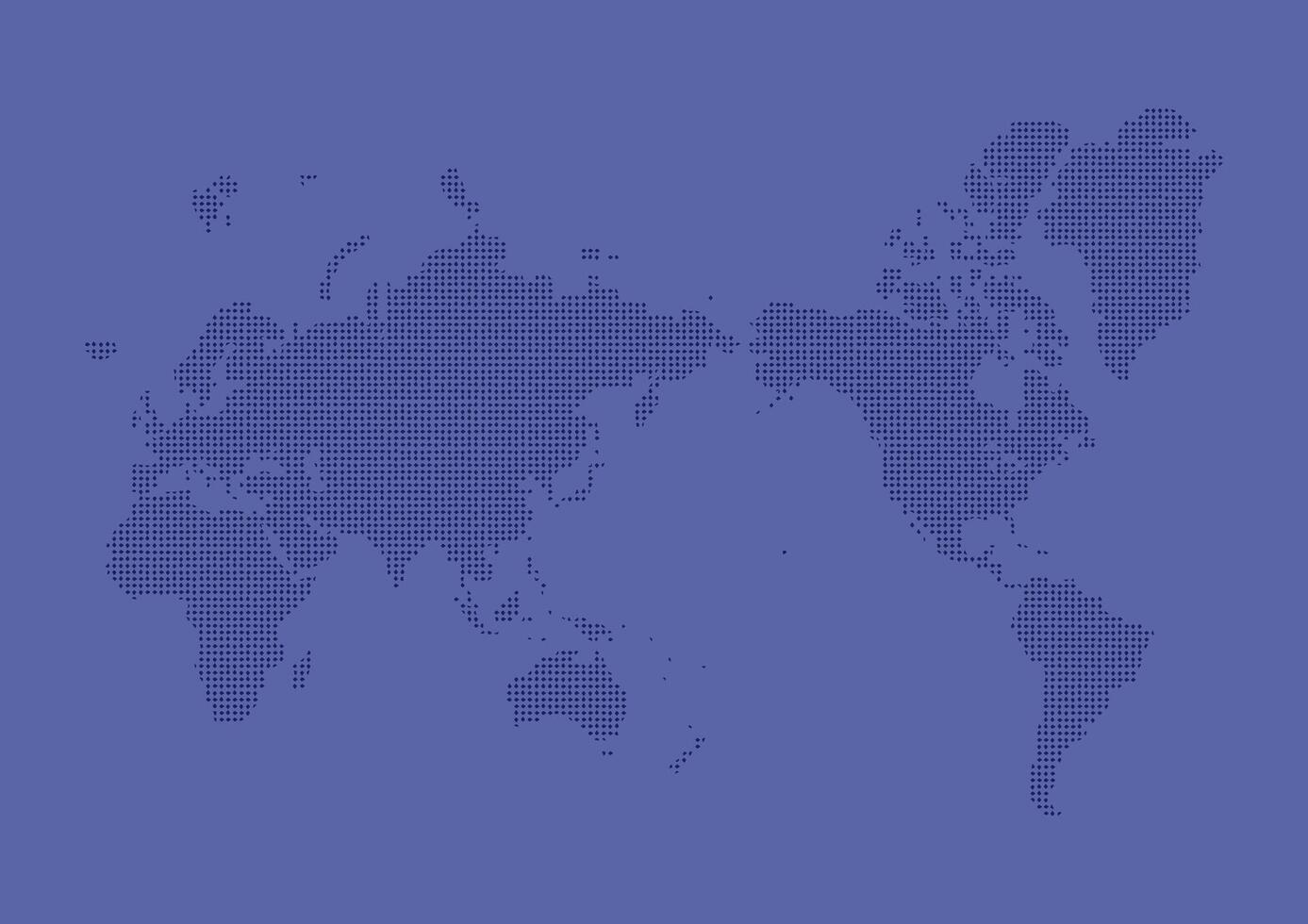 World Map Europe side in blue color. vector