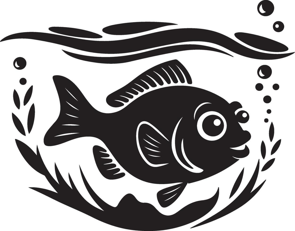 Unique Fish Drawing and Illustration vector