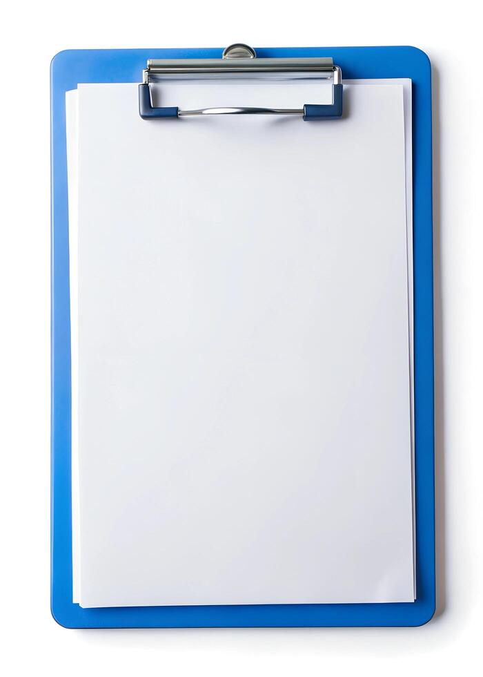 Real photo, wooden clipboard with blank a4 paper mockup template photo