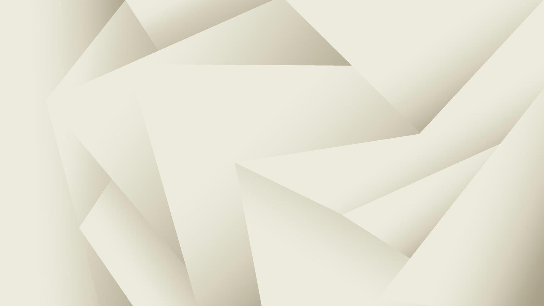 Abstract Geometric Beige Background With Overlapping Folded Paper-Like Shapes vector