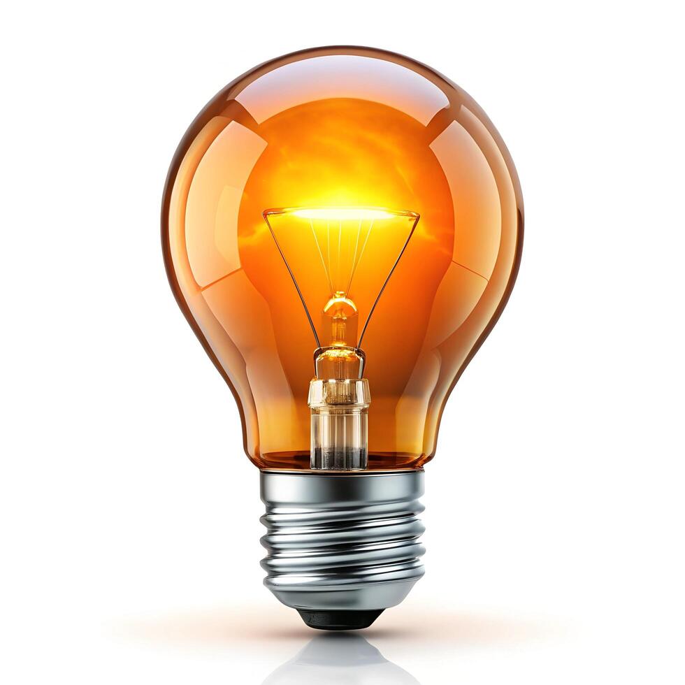 light bulb isolated on white photo