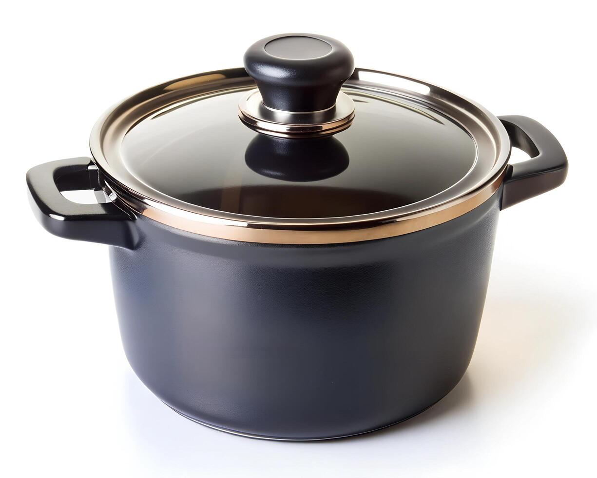 black stainless steel pan photo