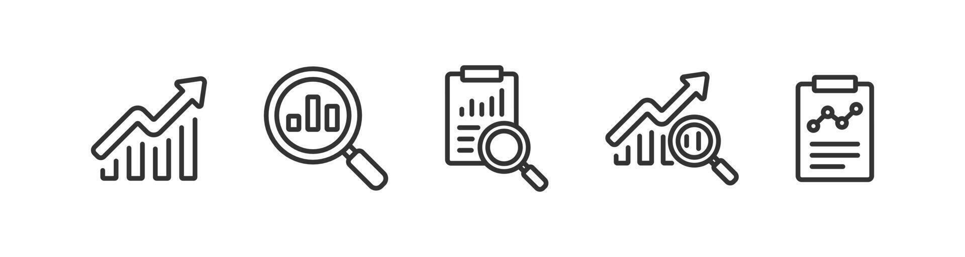 Data analysis icon. Business statistic graph. Finance report diagram. vector