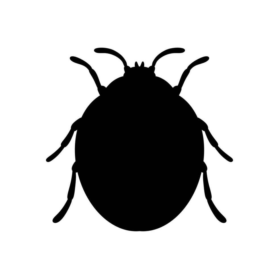 ladybug silhouette illustration vector