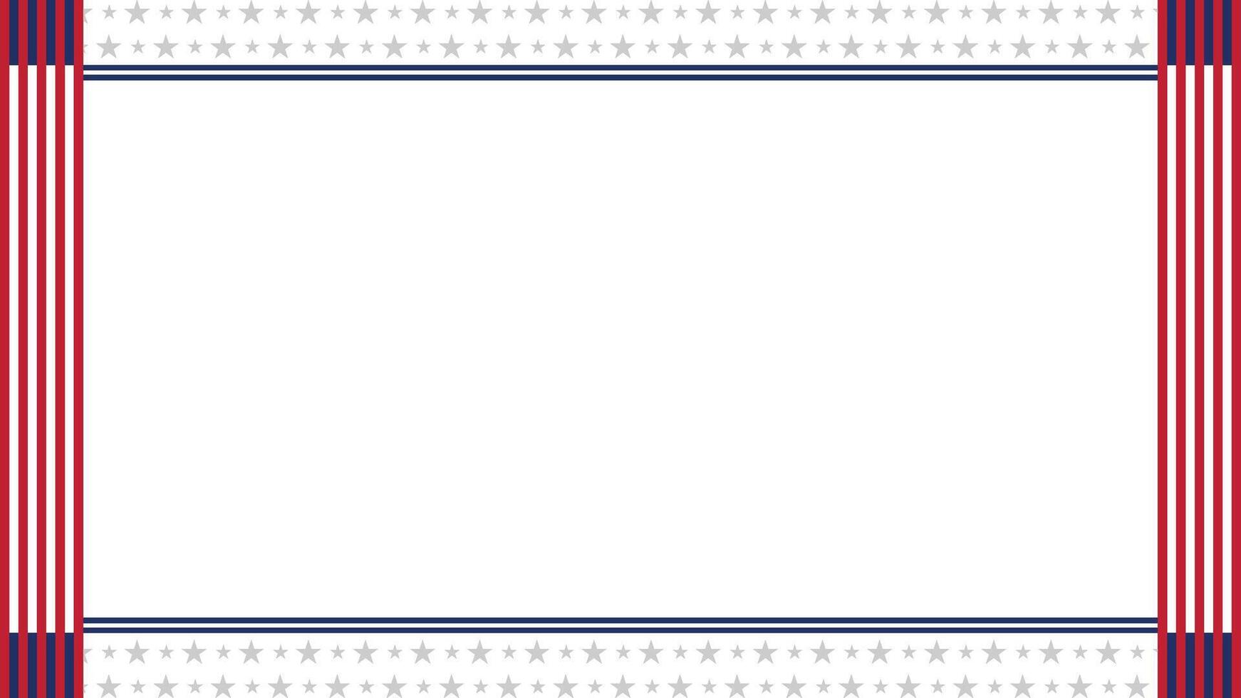 Stars and Stripes Border With a Blank Center for Patriotic Designs or Announcements During Celebrations vector