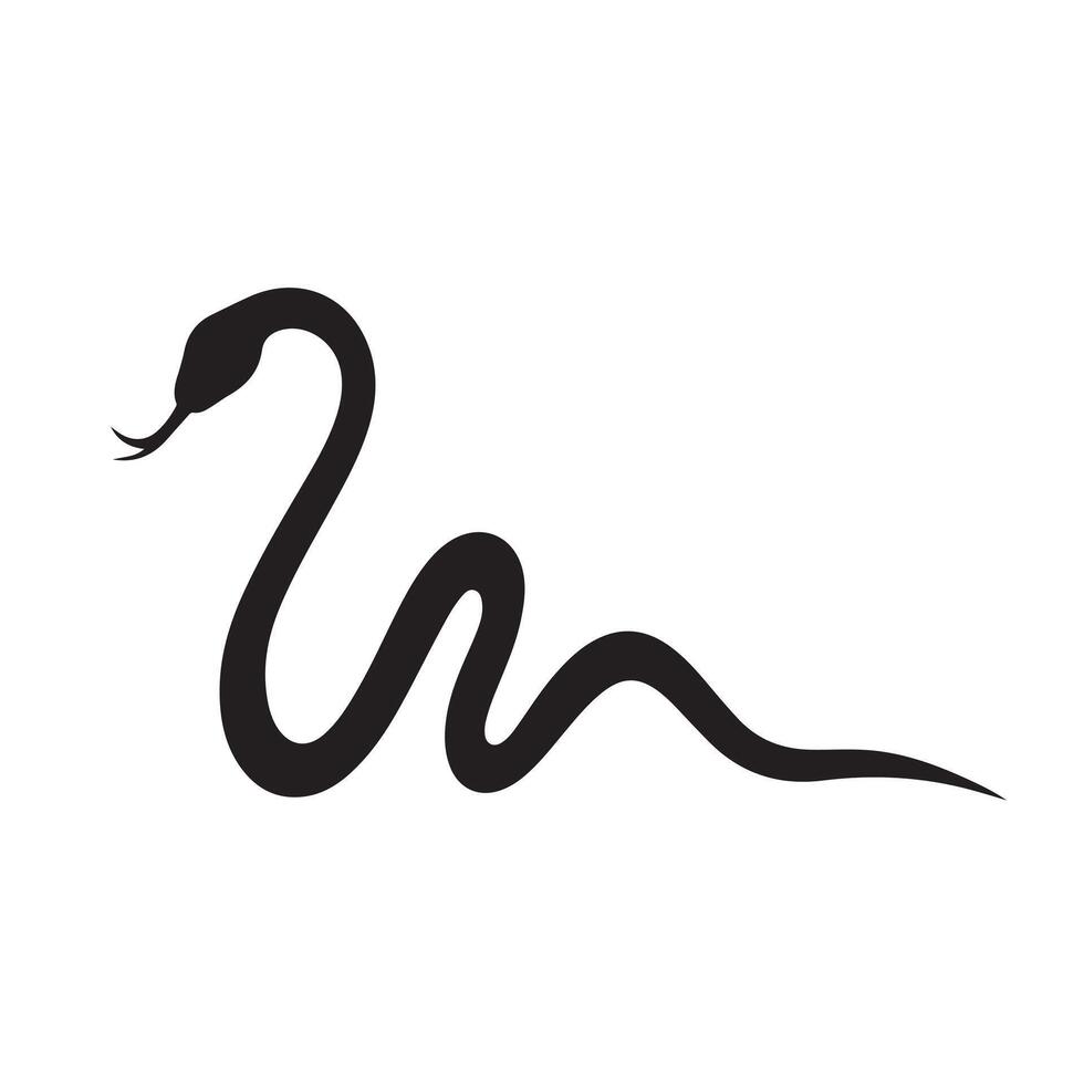 Minimalist Snake Silhouette Design vector