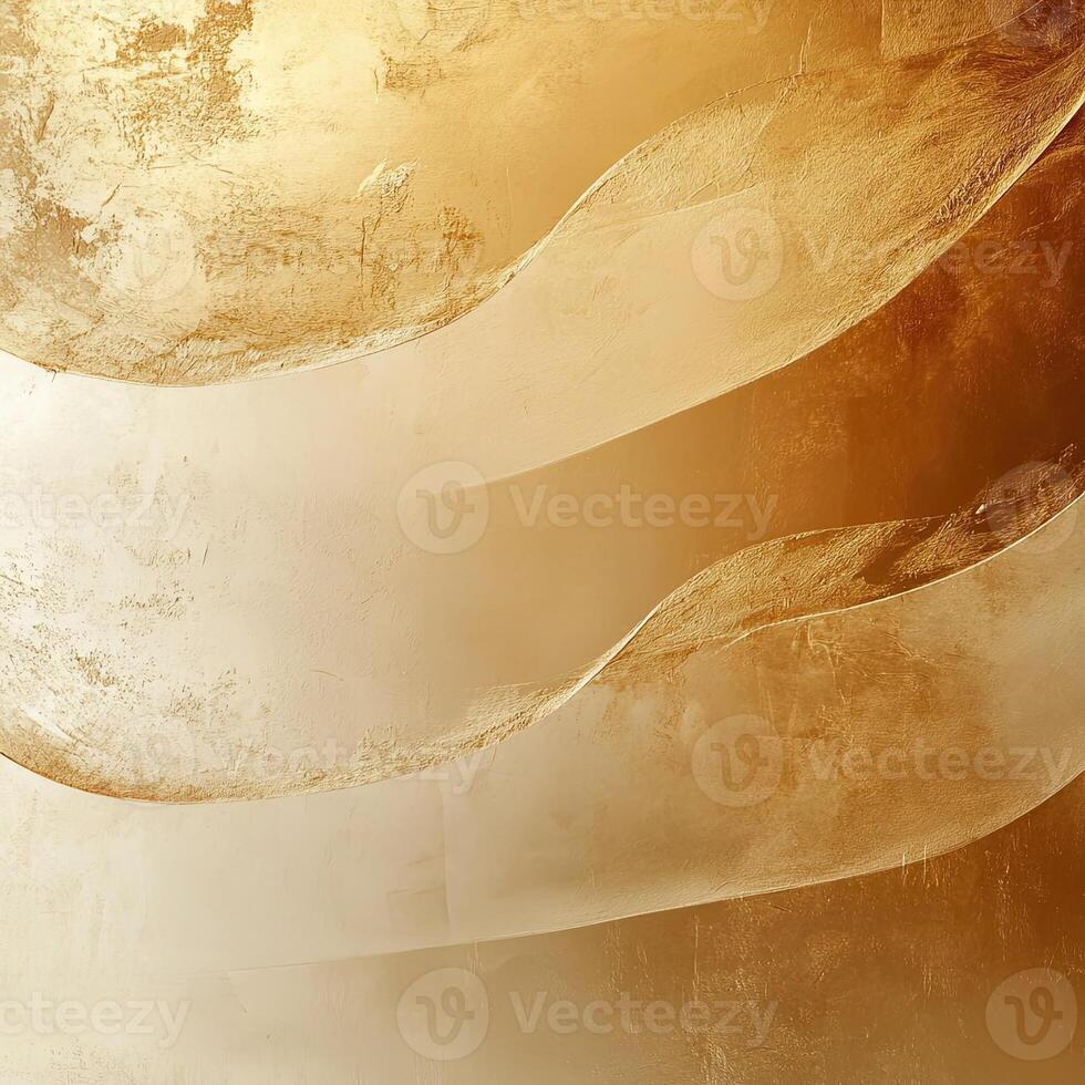 Abstract golden textures with soft curves and layers creating a serene atmosphere in a warm-toned setting photo