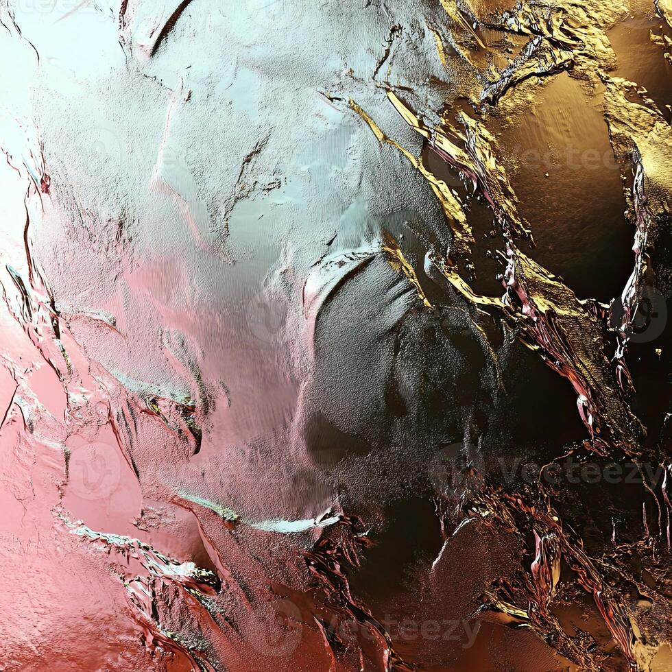 Textured abstract artwork with metallic hues showcasing intricate patterns and a blend of colors in a creative artistic expression photo