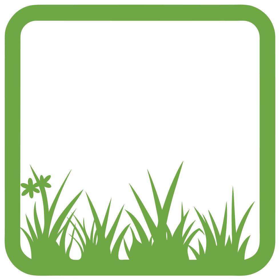 Modern Frame with Vibrant Green Border Clean and Minimalist Style vector