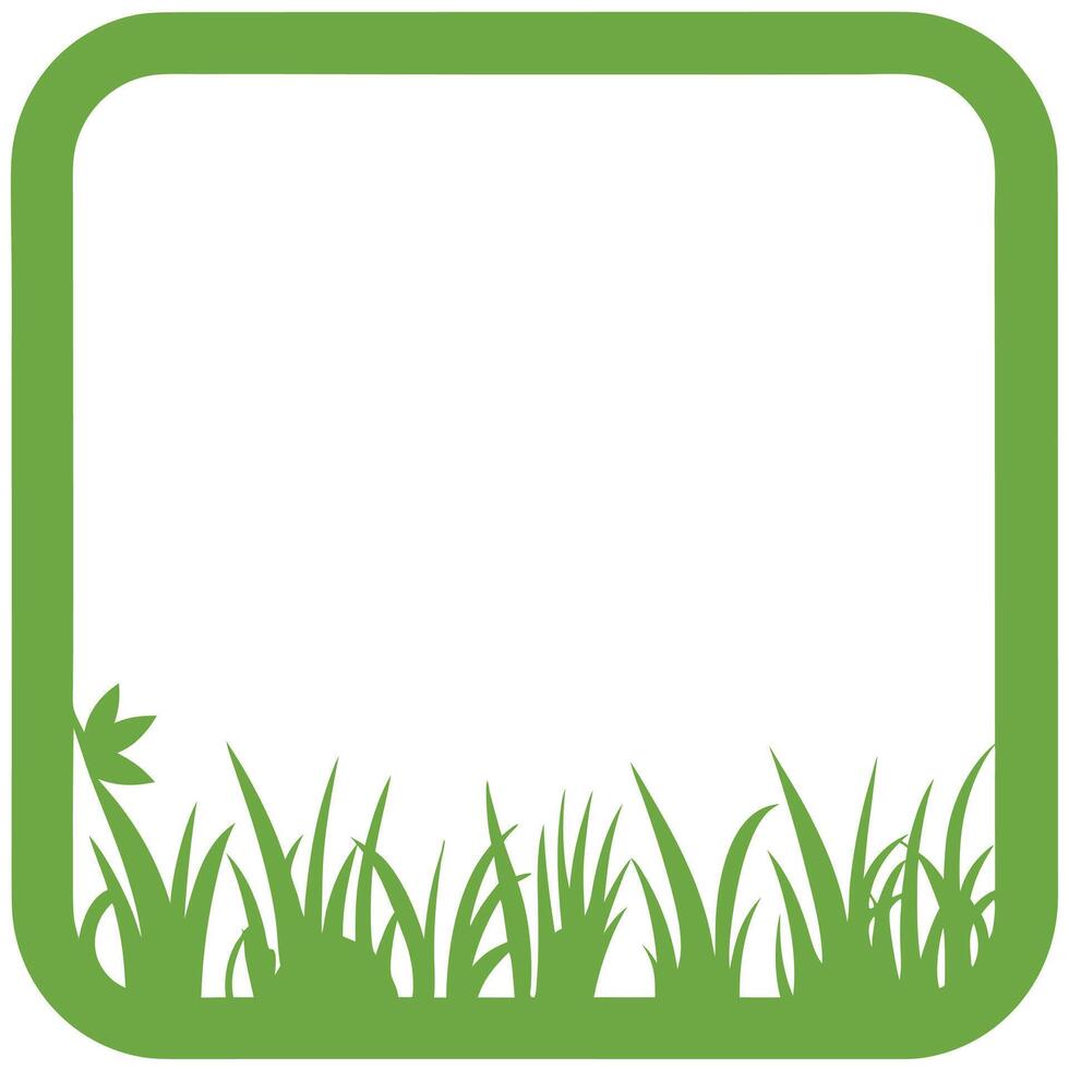 Elegant Green Square Frame Minimalist Illustration vector