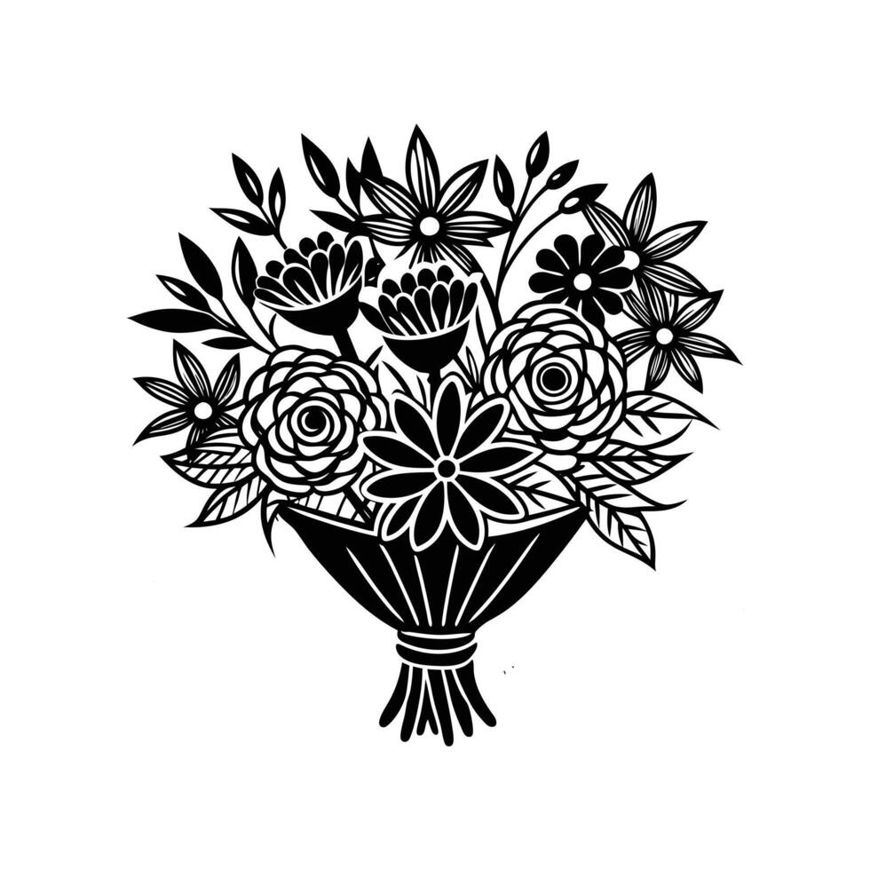 Lush Garden Petals vector