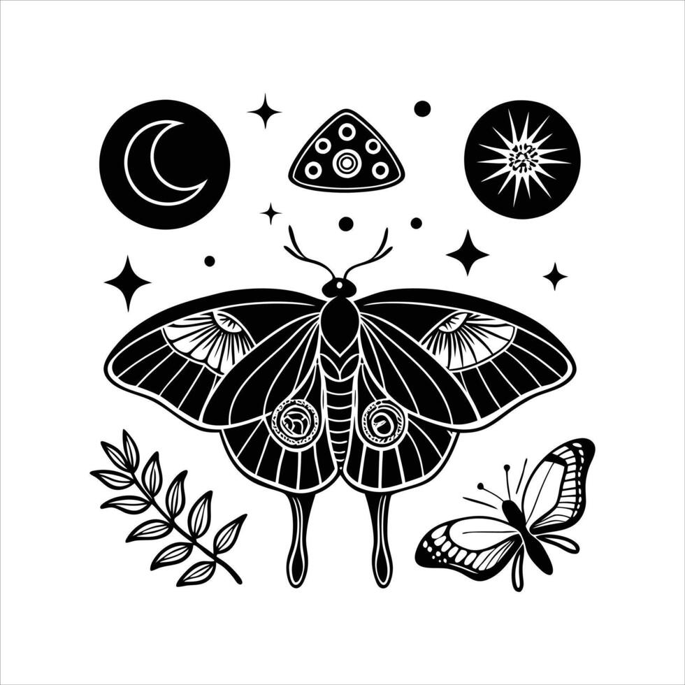 Celestial Winged Moth vector