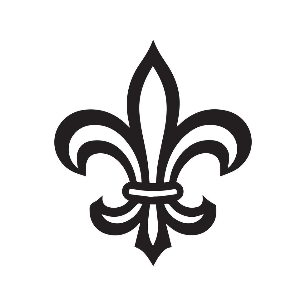 Fleur de lis icon illustration logo design vector