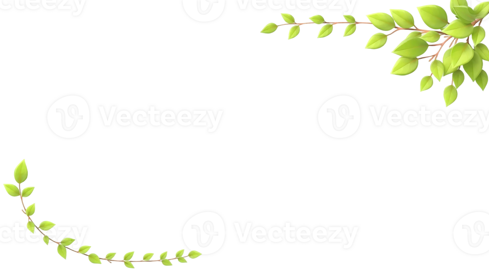 natural leaves Palm tree branch on Transparent background png