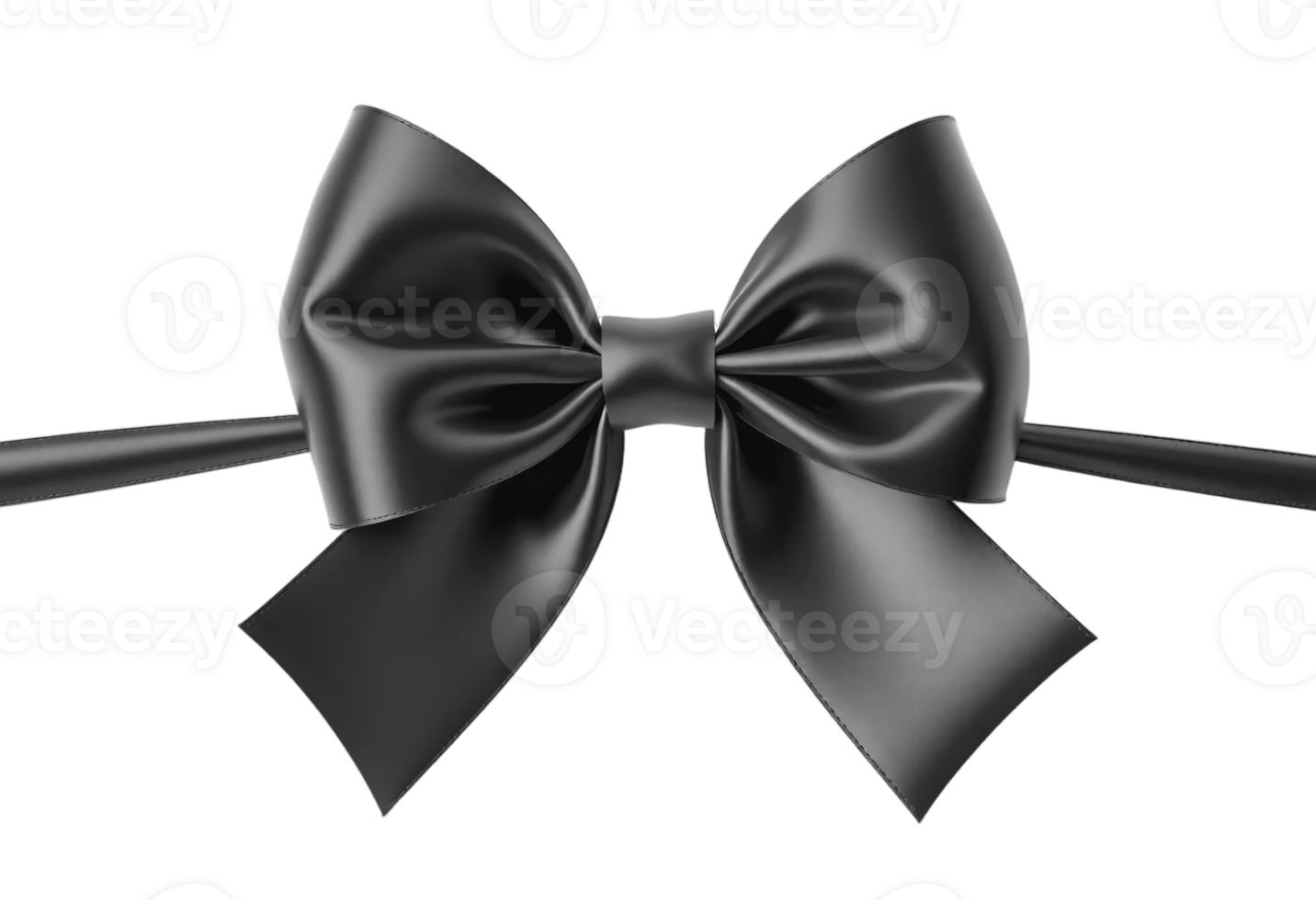 A black bow on a black ribbon png