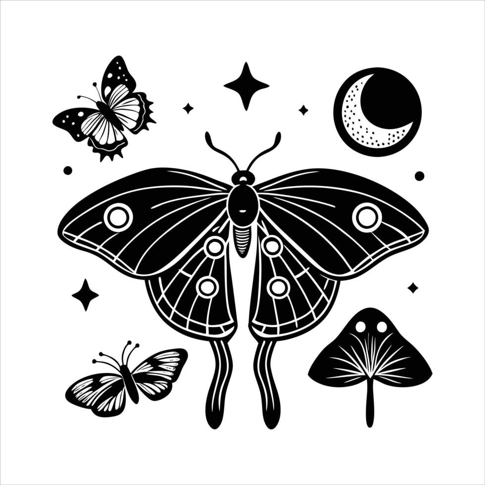Radiant Luna Moth Wings vector